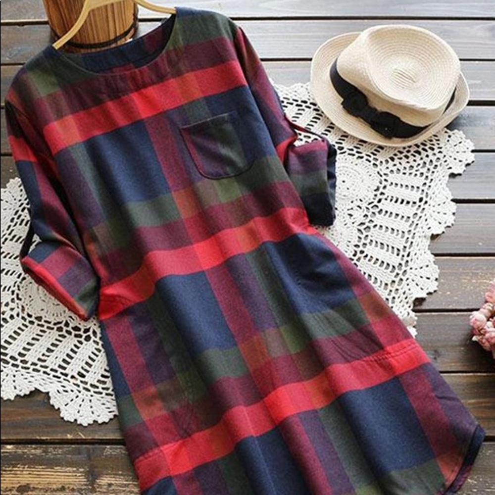 Cupshe plaid dress